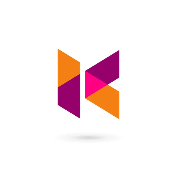 K harfi mozaik logo simge tasarım şablonu öğeleri — Stok Vektör