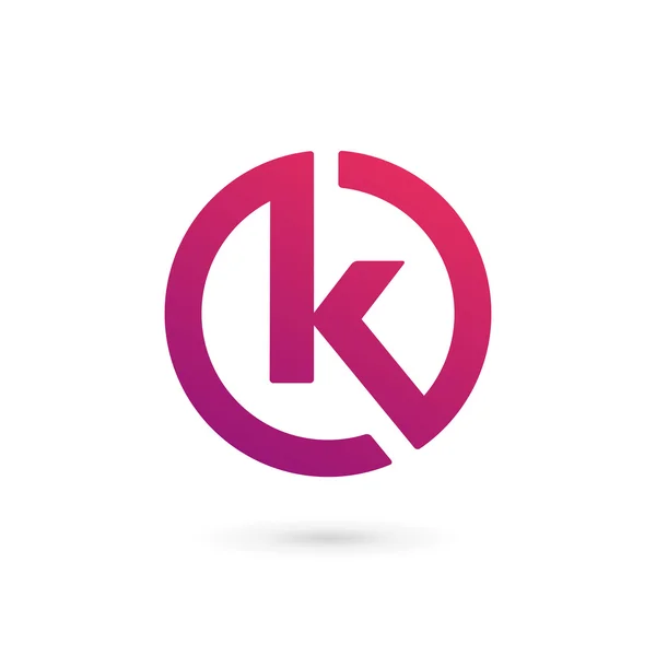 Prvky šablony návrhu ikon loga K — Stockový vektor