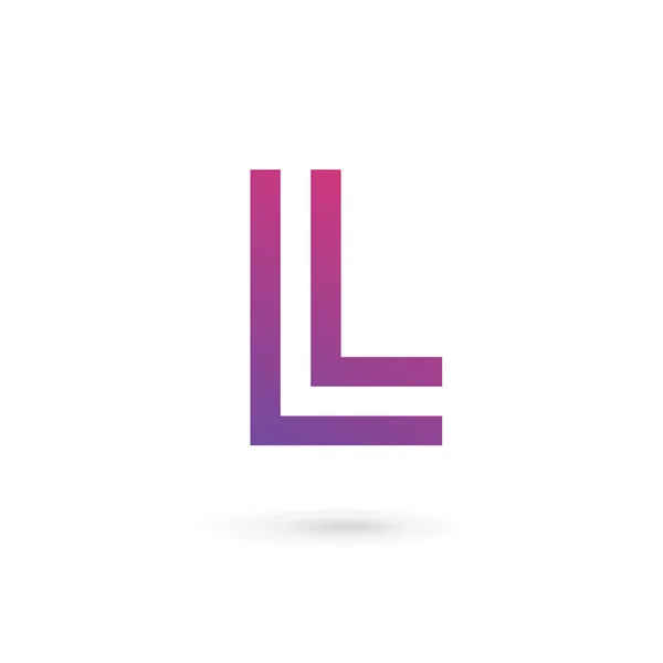Bokstav L logotyp ikon designmall element — Stock vektor