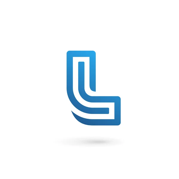 Bokstav L logotyp ikon designmall element — Stock vektor