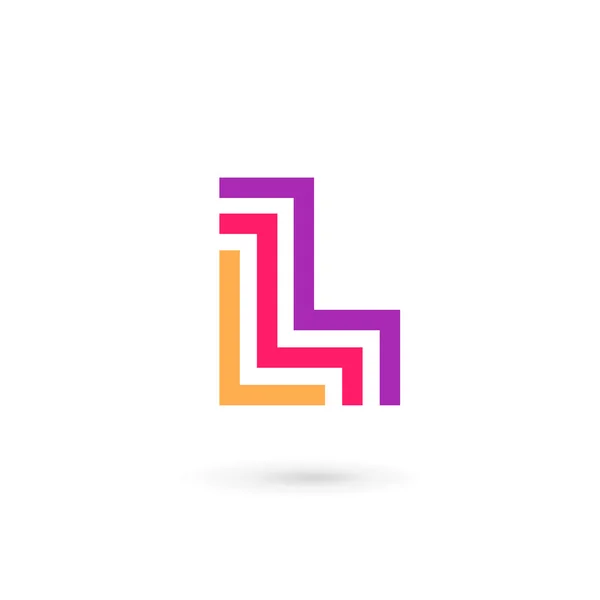 Lettera L logo icona elementi modello di design — Vettoriale Stock