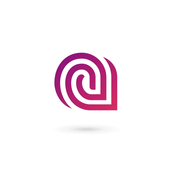 Letra Un icono de logotipo elementos de plantilla de diseño — Vector de stock
