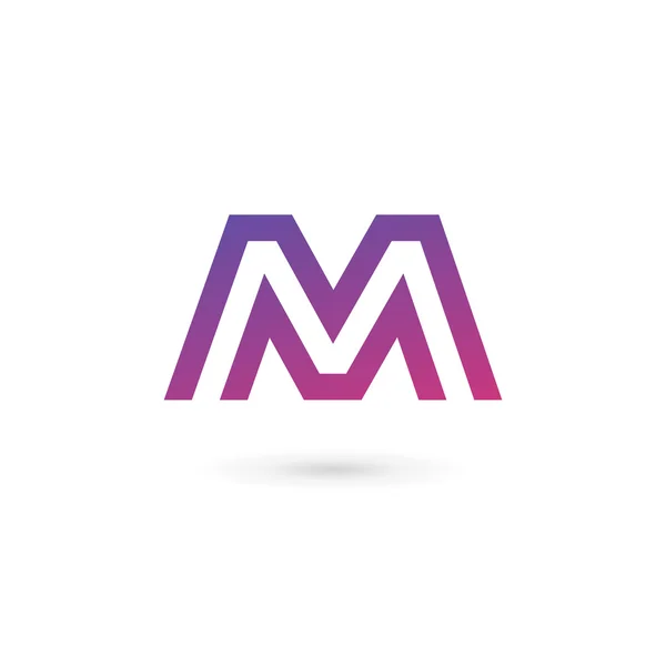 Letra M icono del logotipo elementos de plantilla de diseño — Archivo Imágenes Vectoriales