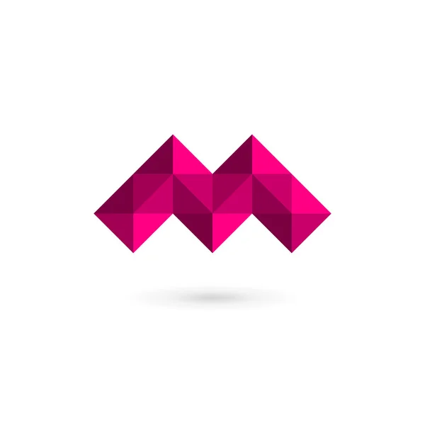 Letter M mozaïek logo pictogram sjabloon ontwerpelementen — Stockvector