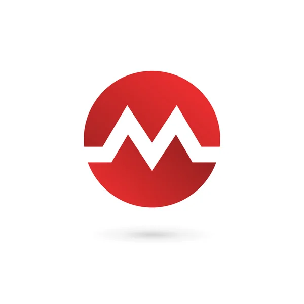 Letra M icono del logotipo elementos de plantilla de diseño — Vector de stock