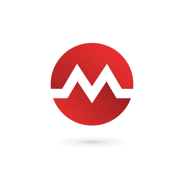 Letter M logo pictogram ontwerp template elementen — Stockvector