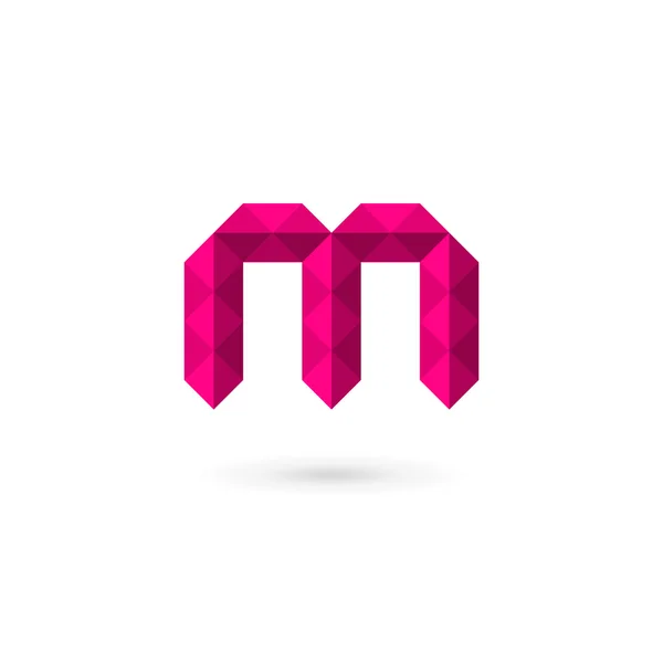 文字 M モザイク ロゴ アイコンのデザイン テンプレート要素 — ストックベクタ