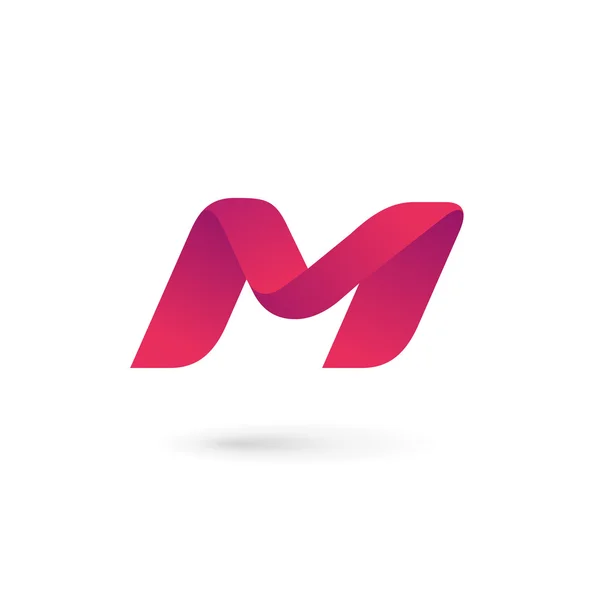 Buchstabe M Logo Symbol Design-Vorlage Elemente — Stockvektor