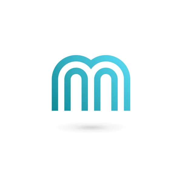 Letter M logo pictogram ontwerp template elementen — Stockvector