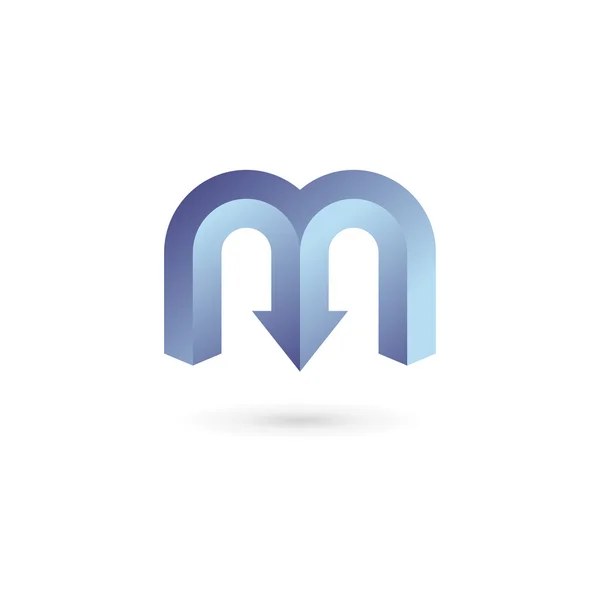 Letter M logo pictogram ontwerp template elementen — Stockvector