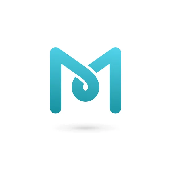 Bokstav M logotyp ikon designmall element — Stock vektor