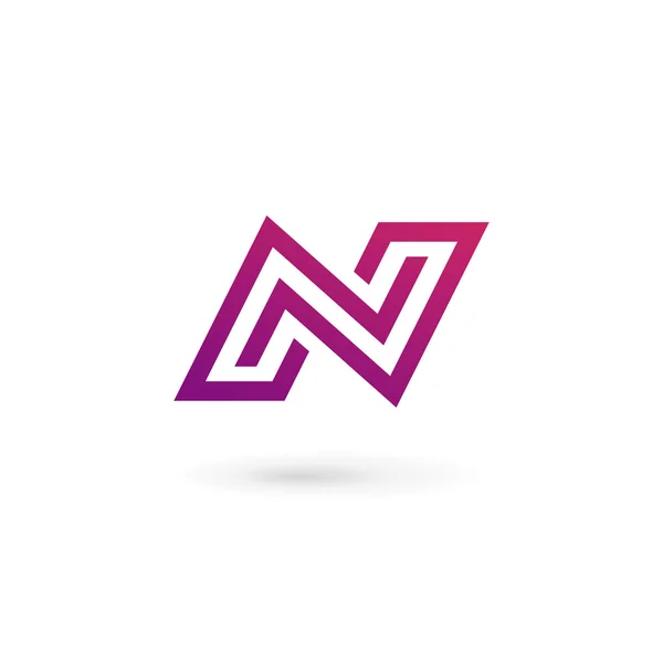 Prvky šablony návrhu ikon loga N — Stockový vektor