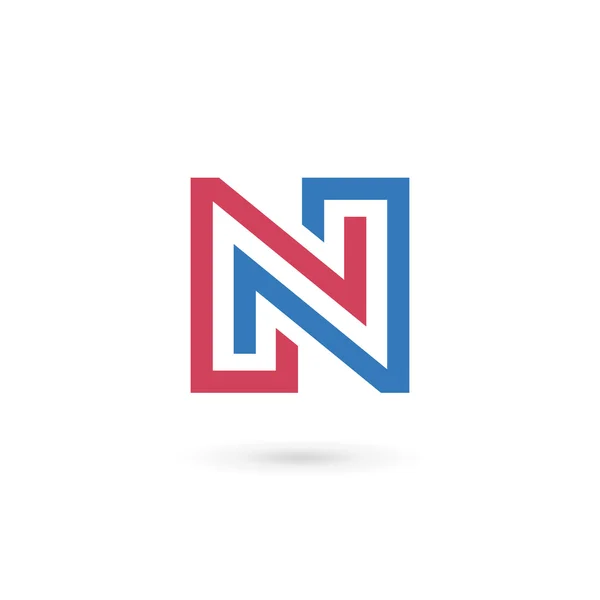 文字Nロゴアイコンデザインテンプレート要素 — ストックベクタ