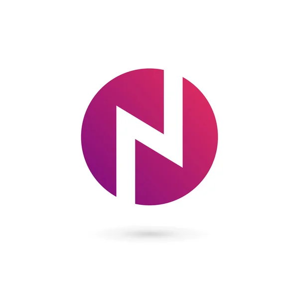 Letra N icono del logotipo elementos de plantilla de diseño — Archivo Imágenes Vectoriales