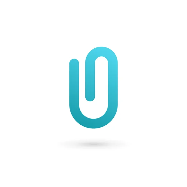 Letra O número 0 clip icono icono de diseño de elementos de plantilla — Vector de stock