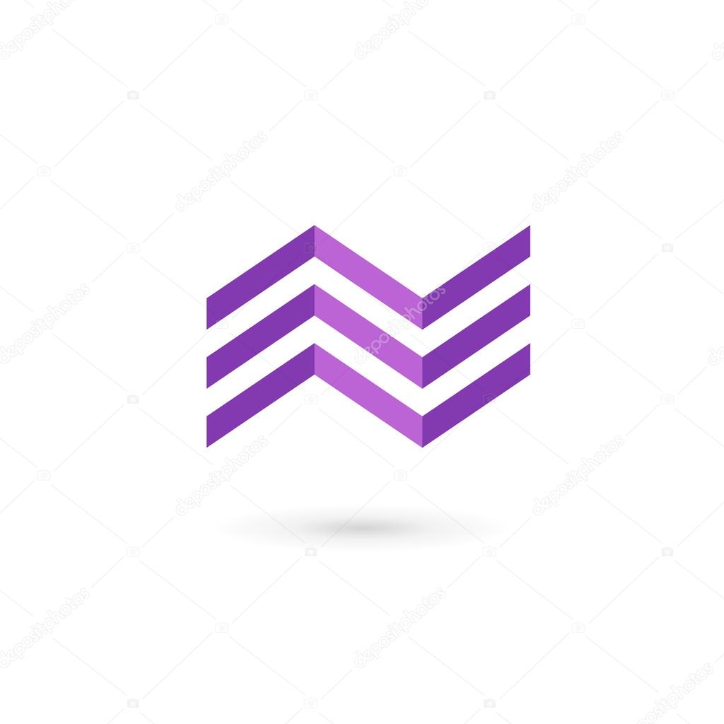 Business logo icon design template with letter N and hous