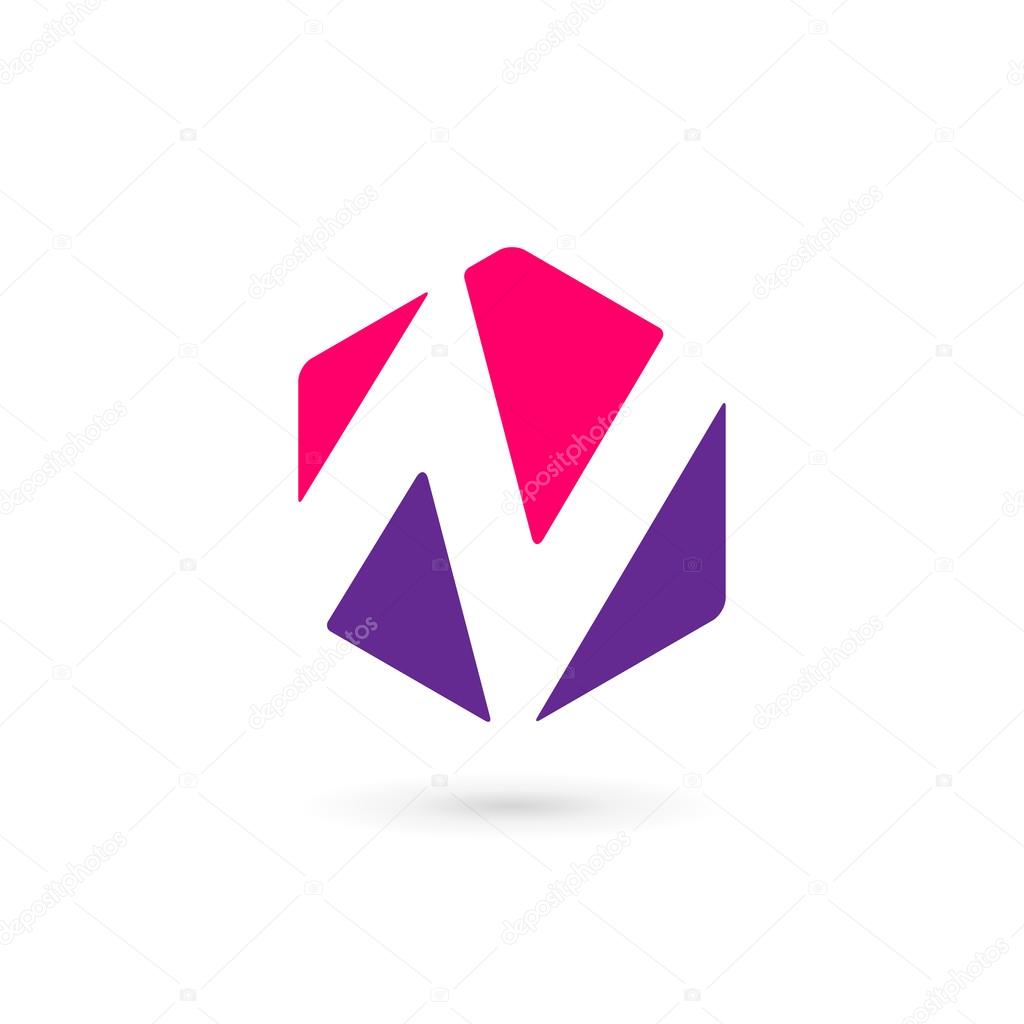 Letter N cube logo icon design template element