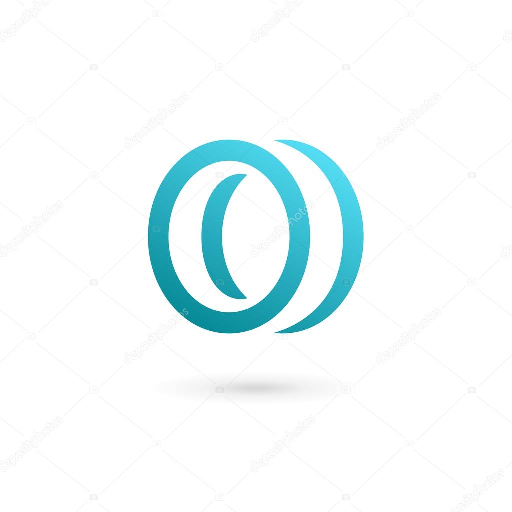 Letter O number 0 logo icon design template element