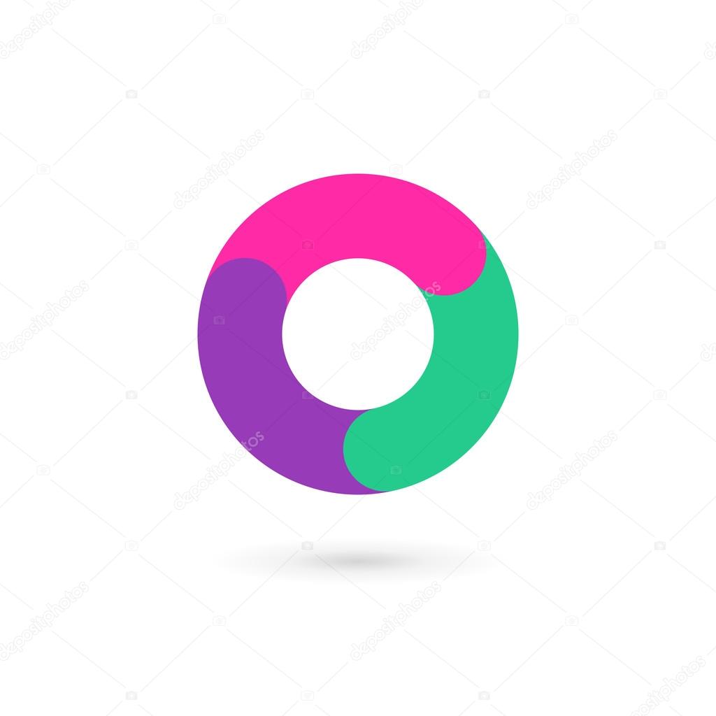 Letter O number 0 logo icon design template element