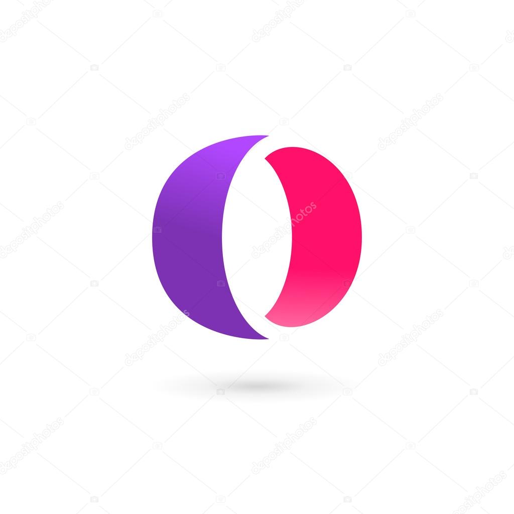 Letter O number 0 logo icon design template element