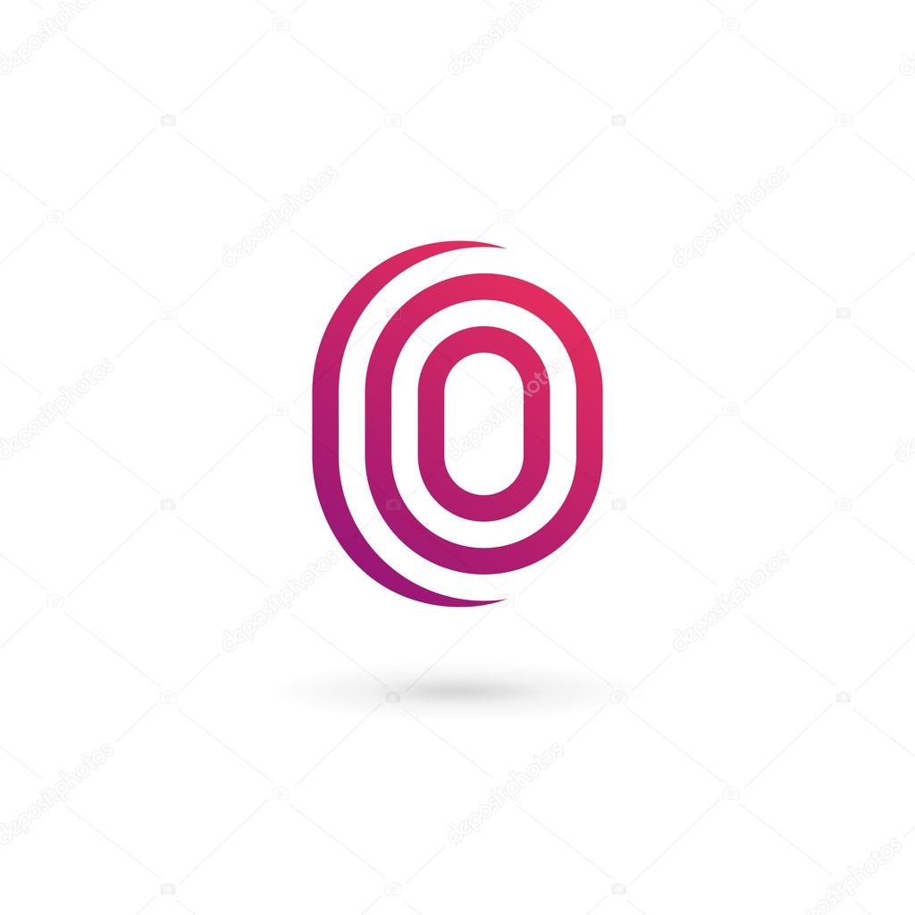 Letter O number 0 logo icon design template element