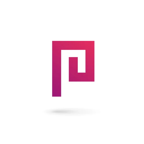 Letter P logo pictogram ontwerp template elementen — Stockvector