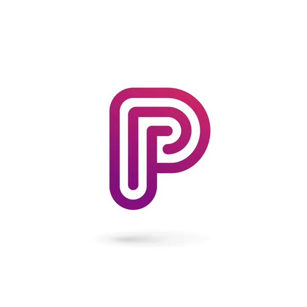 Letter P logo pictogram ontwerp template elementen — Stockvector