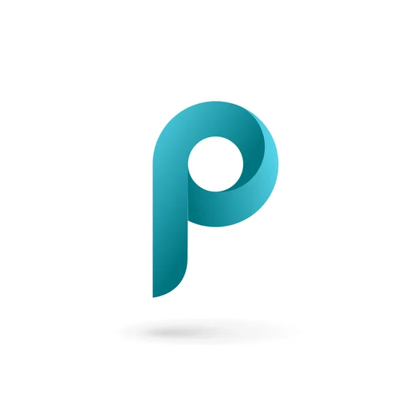 Στοιχεία προτύπου σχεδίασης εικονιδίων γραμμάτων P λογότυπου — Διανυσματικό Αρχείο