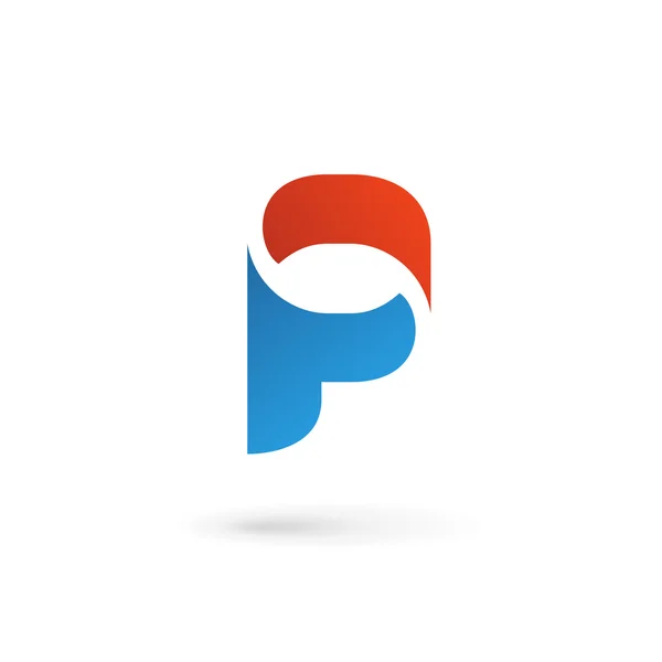Elementy wzoru ikony logo litera P — Wektor stockowy