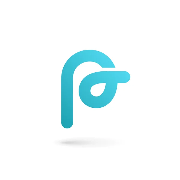 Lettera P logo icona elementi modello di design — Vettoriale Stock