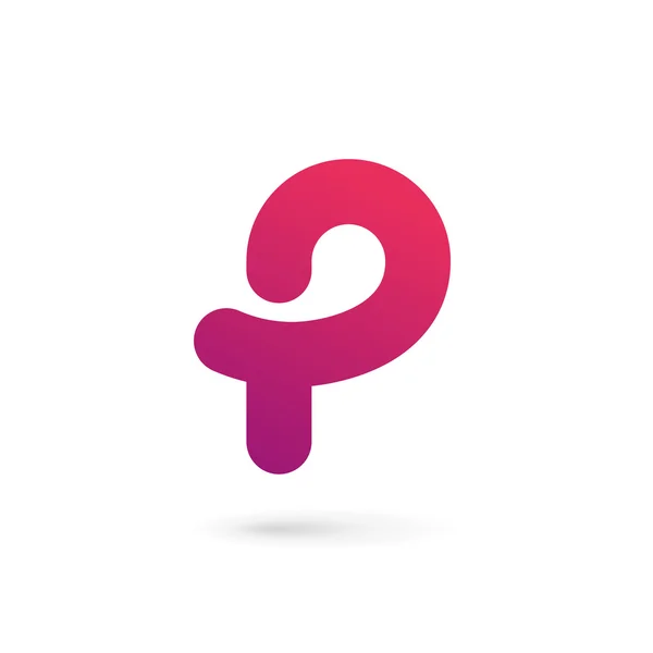 Letter P logo pictogram ontwerp template elementen — Stockvector