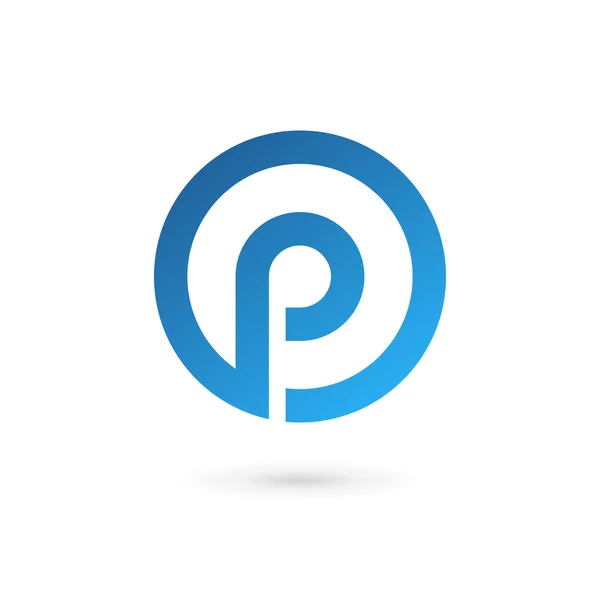 Bokstav P logotyp ikon designmall element — Stock vektor