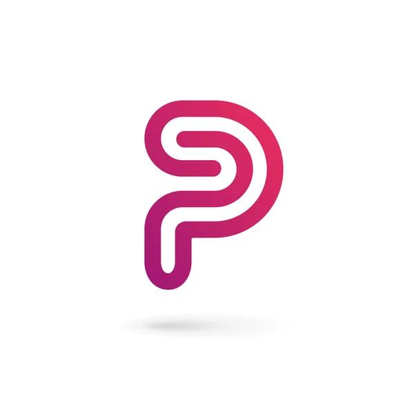 Letter P logo pictogram ontwerp template elementen — Stockvector