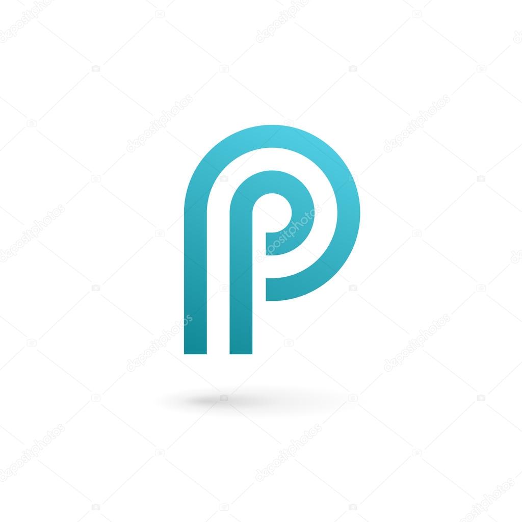 Letter P logo icon design template element
