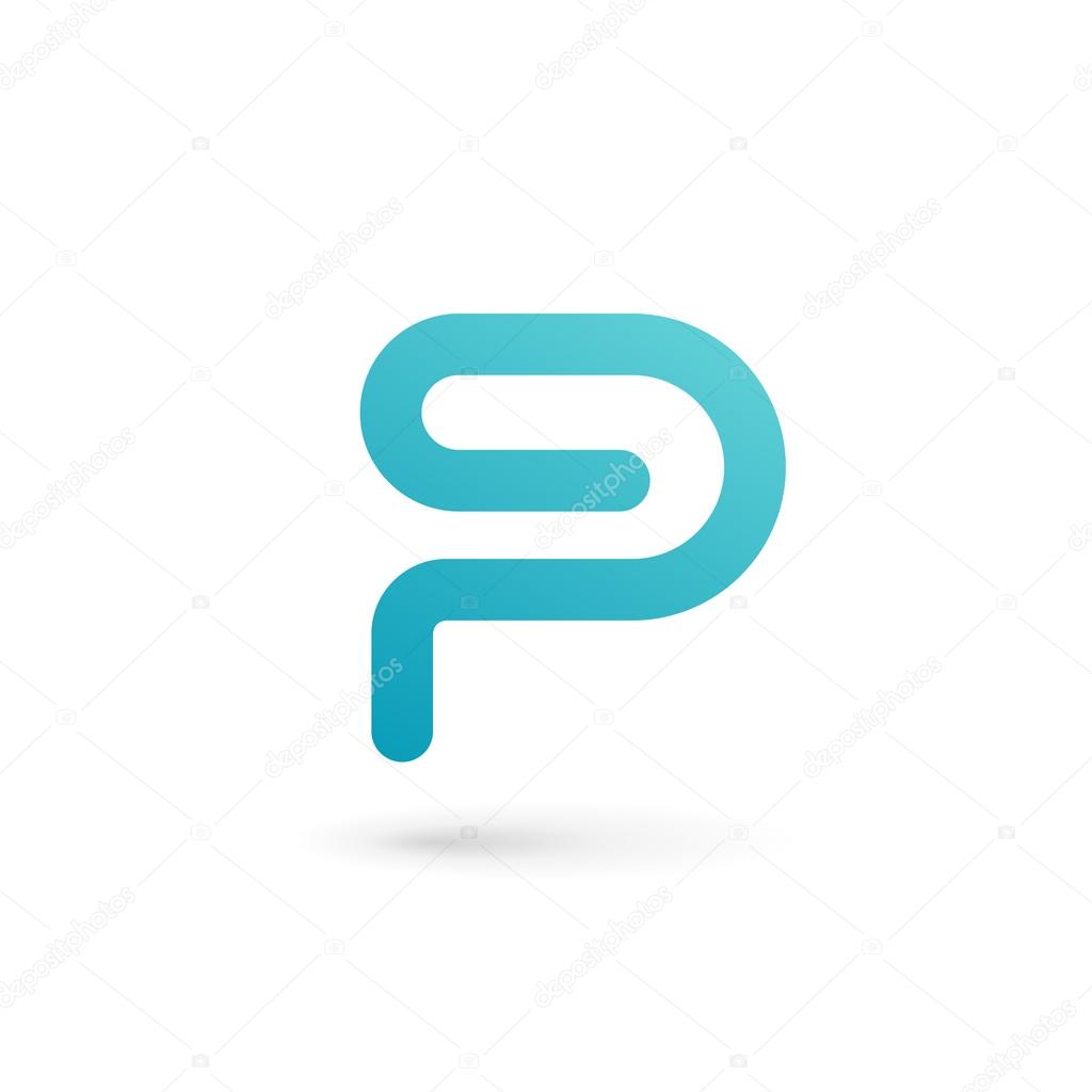 Letter P clip logo icon design template element