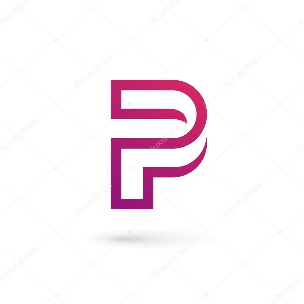 Letter P logo icon design template element