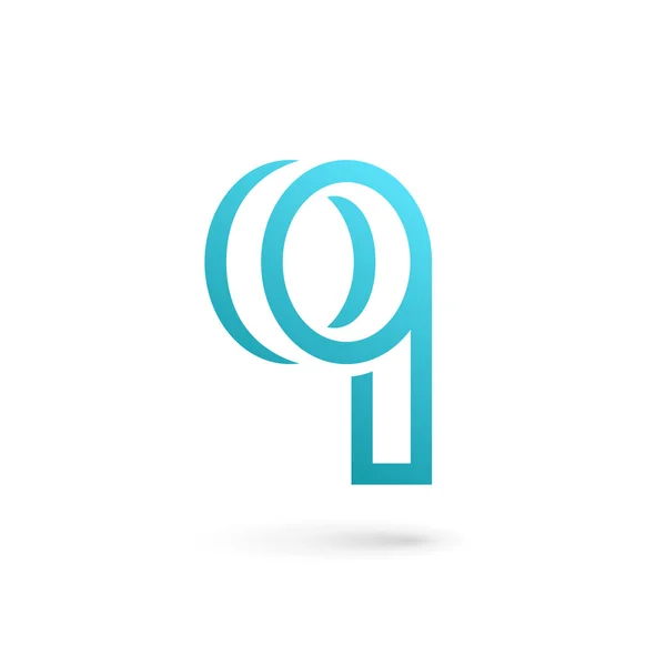 Στοιχεία προτύπου σχεδίασης εικονιδίων γραμμάτων Q λογότυπου — Διανυσματικό Αρχείο