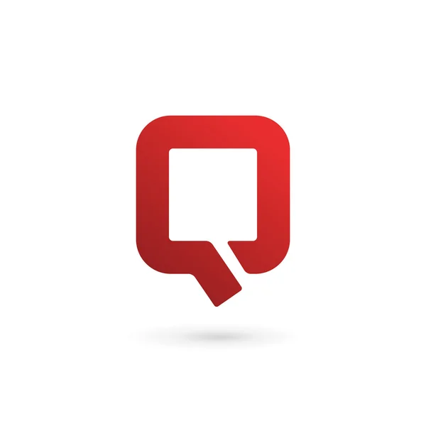 Στοιχεία προτύπου σχεδίασης εικονιδίων γραμμάτων Q λογότυπου — Διανυσματικό Αρχείο