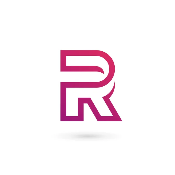 Letter R logo pictogram ontwerp template elementen — Stockvector