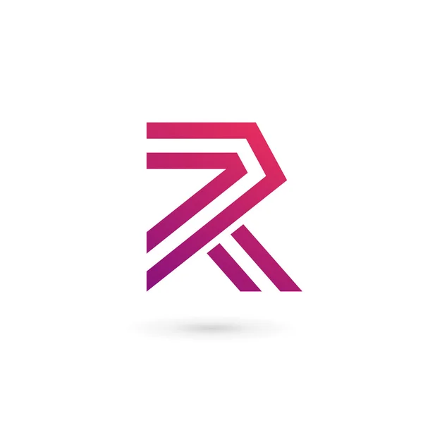 R harfi logo tasarım şablonu elementleri — Stok Vektör