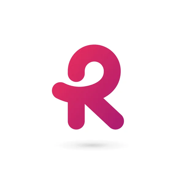 Letra R icono del logotipo elementos de plantilla de diseño — Archivo Imágenes Vectoriales