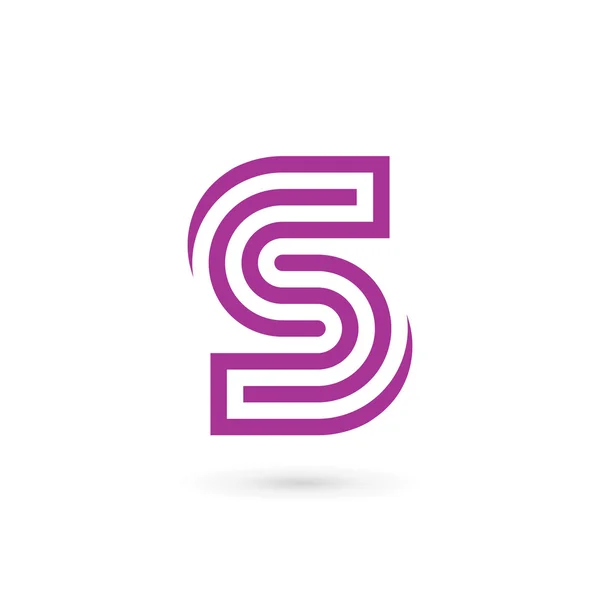 Letra S número 5 icono del logotipo elementos de plantilla de diseño — Archivo Imágenes Vectoriales