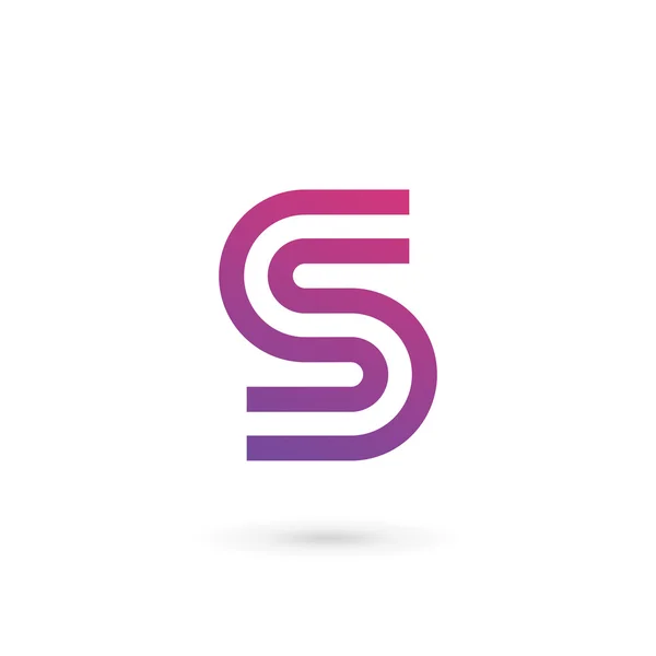 S 5 번 로고 아이콘 디자인 서식 파일 요소 — 스톡 벡터