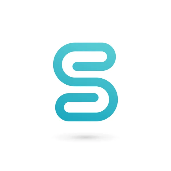 Carta S número 5 clipe logotipo ícone design elementos de modelo — Vetor de Stock