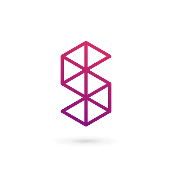 S betű szám 5 logó ikon design sablon elemei — Stock Vector