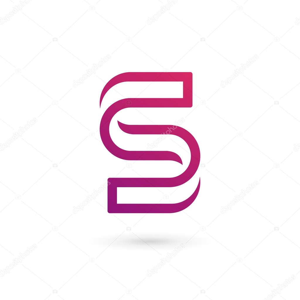 Letter S number 5 logo icon design template element