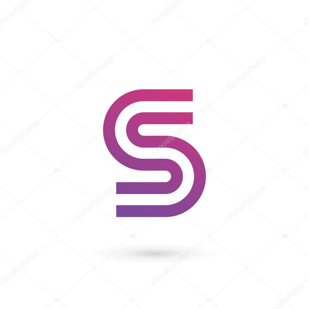 Letter S number 5 logo icon design template element