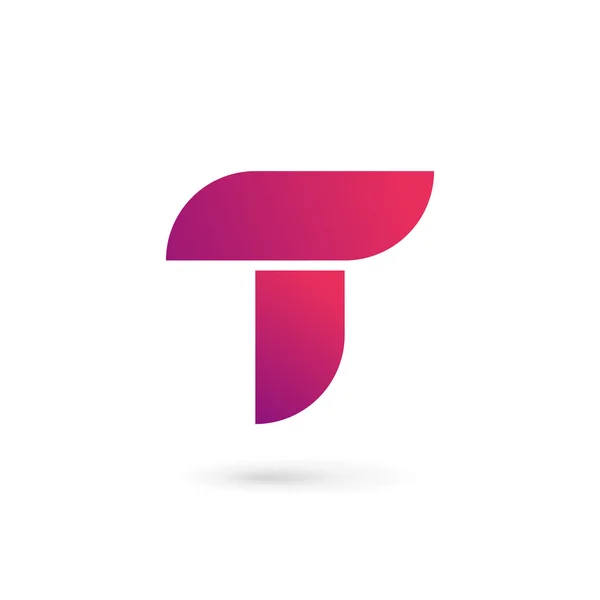 Lettre T logo icône conception éléments de modèle — Image vectorielle