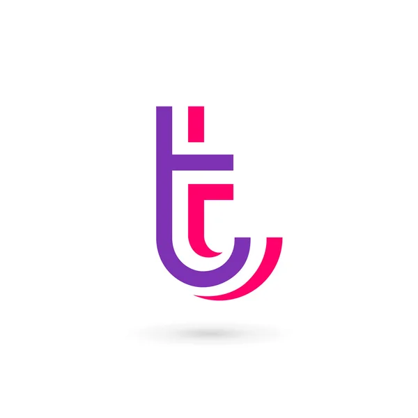 Letra T icono del logotipo elementos de plantilla de diseño — Archivo Imágenes Vectoriales