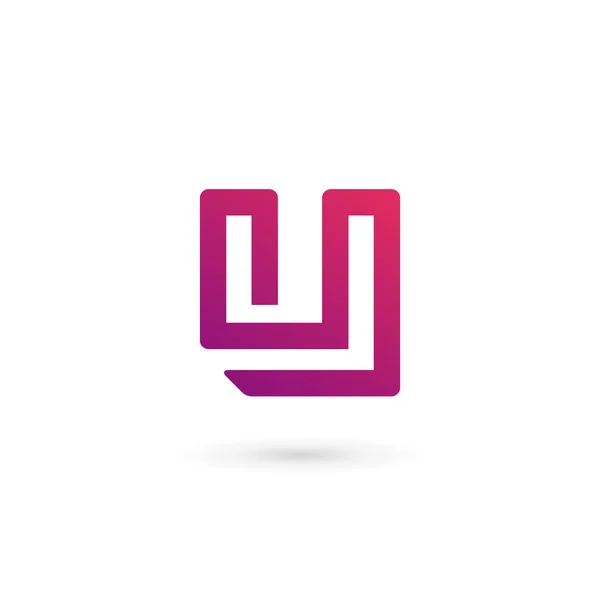 Bokstav U logotyp ikon designmall element — Stock vektor